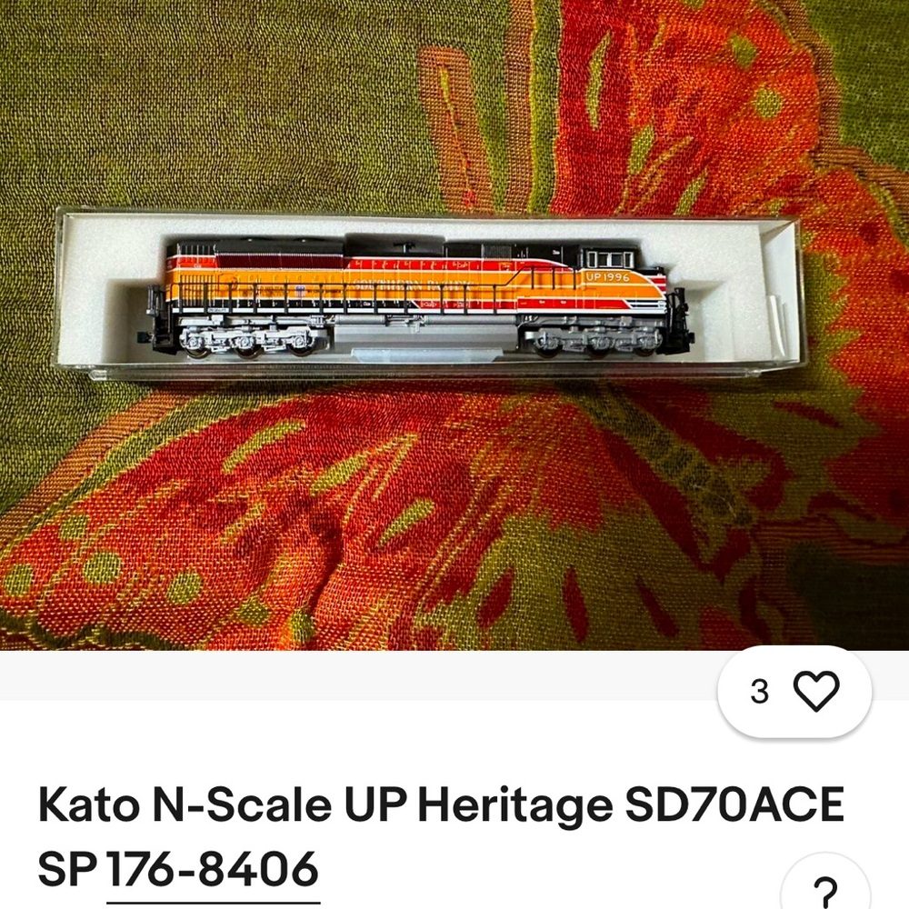 Sold. Kato N-Scale UP Heritage SD70ACE SP 176-8406